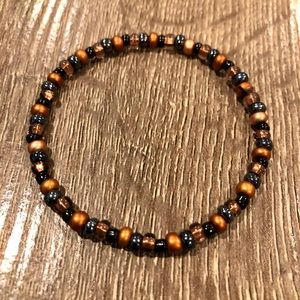 Black & Copper Stretch bracelet Halloween